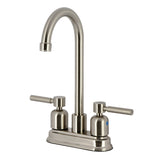 Concord FB8498DL Two-Handle 2-Hole Deck Mount Bar Faucet, Brushed Nickel