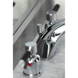 Kaiser FB8951DKL Two-Handle 3-Hole Deck Mount Widespread Bathroom Faucet with Plastic Pop-Up, Polished Chrome