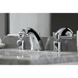 Concord FB8951DL Two-Handle 3-Hole Deck Mount Widespread Bathroom Faucet with Plastic Pop-Up, Polished Chrome