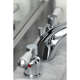 Paris FB8951DPL Two-Handle 3-Hole Deck Mount Widespread Bathroom Faucet with Plastic Pop-Up, Polished Chrome