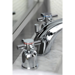 Concord FB8951DX Two-Handle 3-Hole Deck Mount Widespread Bathroom Faucet with Plastic Pop-Up, Polished Chrome
