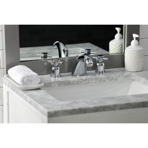 Concord FB8951DX Two-Handle 3-Hole Deck Mount Widespread Bathroom Faucet with Plastic Pop-Up, Polished Chrome
