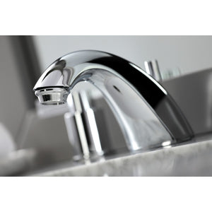 NuvoFusion FB8951NDL Two-Handle 3-Hole Deck Mount Widespread Bathroom Faucet with Plastic Pop-Up, Polished Chrome