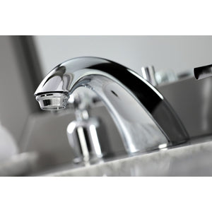Millennium FB8951ZX Two-Handle 3-Hole Deck Mount Widespread Bathroom Faucet with Plastic Pop-Up, Polished Chrome
