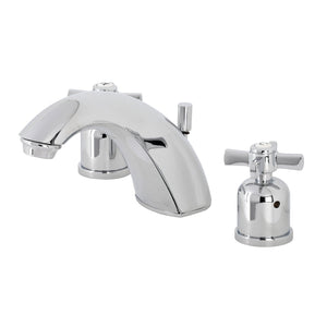 Millennium FB8951ZX Two-Handle 3-Hole Deck Mount Widespread Bathroom Faucet with Plastic Pop-Up, Polished Chrome