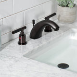 Kaiser FB8955CKL Two-Handle 3-Hole Deck Mount Widespread Bathroom Faucet with Plastic Pop-Up, Oil Rubbed Bronze