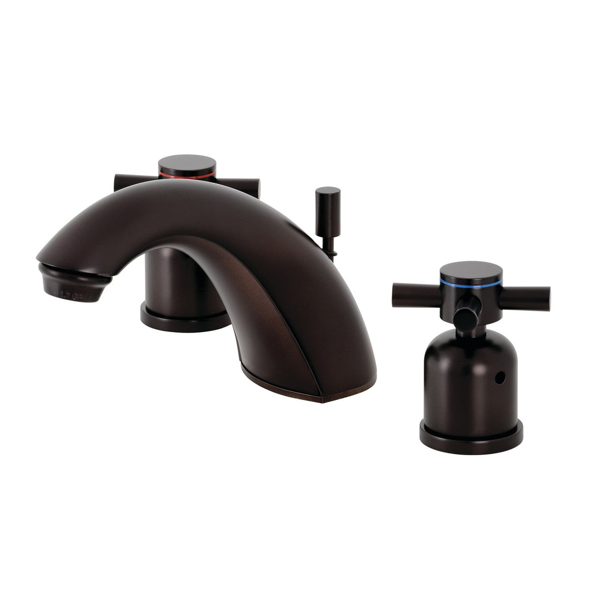 Concord FB8955DX Two-Handle 3-Hole Deck Mount Widespread Bathroom Faucet with Plastic Pop-Up, Oil Rubbed Bronze