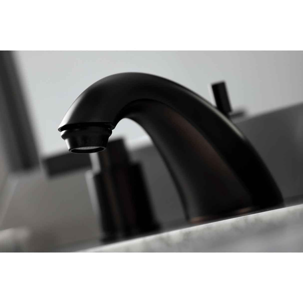 NuvoFusion FB8955NDL Two-Handle 3-Hole Deck Mount Widespread Bathroom Faucet with Plastic Pop-Up, Oil Rubbed Bronze