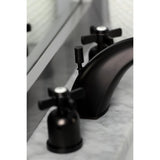 Millennium FB8955ZX Two-Handle 3-Hole Deck Mount Widespread Bathroom Faucet with Plastic Pop-Up, Oil Rubbed Bronze