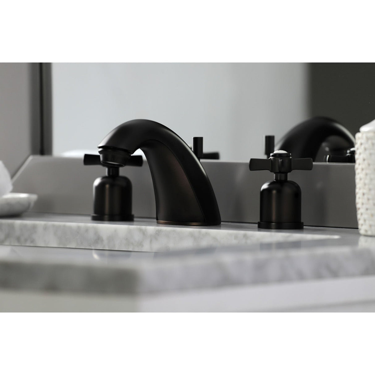 Millennium FB8955ZX Two-Handle 3-Hole Deck Mount Widespread Bathroom Faucet with Plastic Pop-Up, Oil Rubbed Bronze