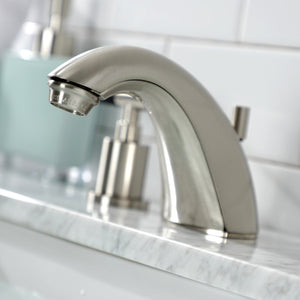 Kaiser FB8958CKL Two-Handle 3-Hole Deck Mount Widespread Bathroom Faucet with Plastic Pop-Up, Brushed Nickel