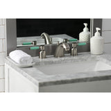 Kaiser FB8958DKL Two-Handle 3-Hole Deck Mount Widespread Bathroom Faucet with Plastic Pop-Up, Brushed Nickel