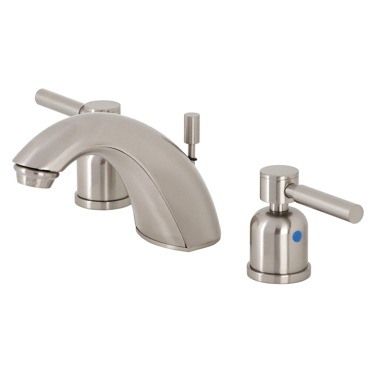 Concord FB8958DL Two-Handle 3-Hole Deck Mount Widespread Bathroom Faucet with Plastic Pop-Up, Brushed Nickel