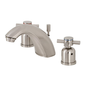 Concord FB8958DX Two-Handle 3-Hole Deck Mount Widespread Bathroom Faucet with Plastic Pop-Up, Brushed Nickel