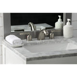 Centurion FB8958EFL Two-Handle 3-Hole Deck Mount Widespread Bathroom Faucet with Plastic Pop-Up, Brushed Nickel