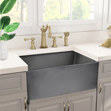 Nantucket Sinks 23-Inch Farmhouse Fireclay Sink with Concrete Finish