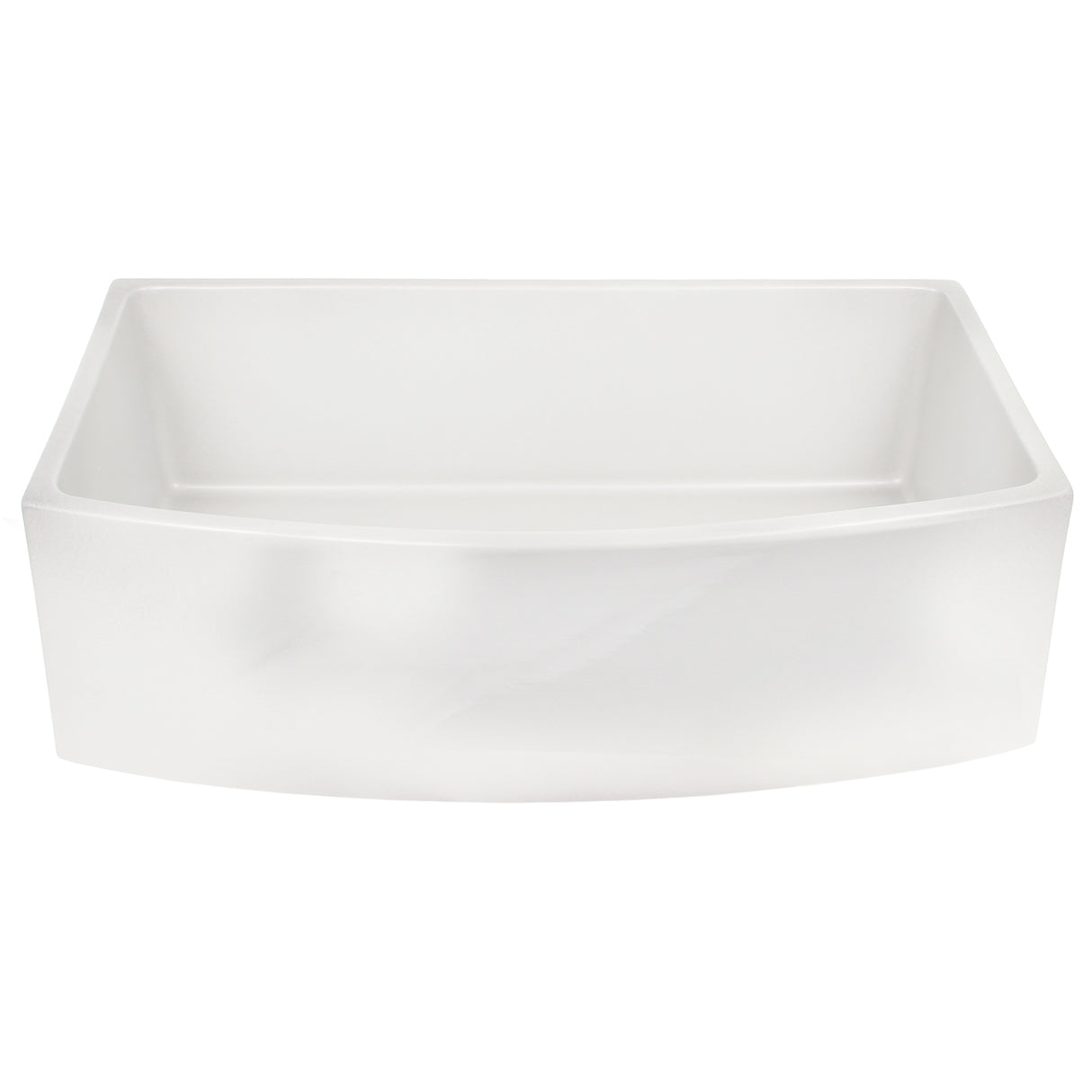 Nantucket Sinks' 33 Inch White Farmhouse Fireclay Sink with Curved Apron