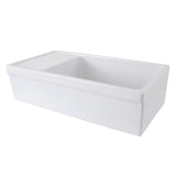 Nantucket Sinks 36 Inch Italian Farmhouse Fireclay Sink with Built-In Drainboard