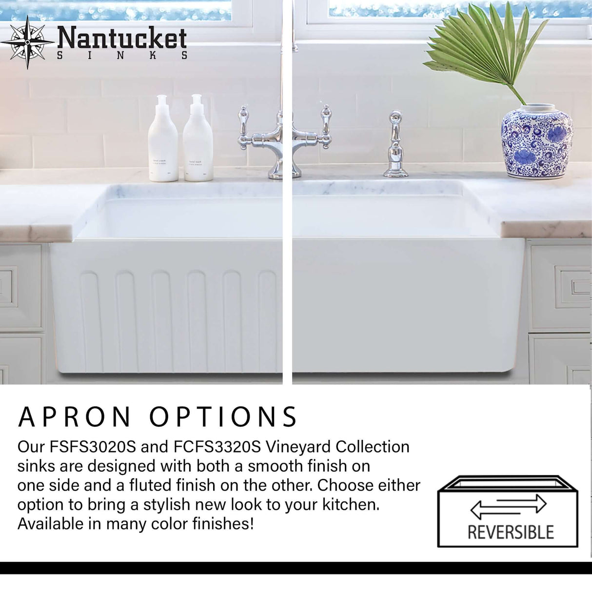 Nantucket Sinks 33-Inch Farmhouse Fireclay Sink with Shabby Green Finish