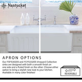 Nantucket Sinks 33-Inch Farmhouse Fireclay Sink with Shabby Green Finish