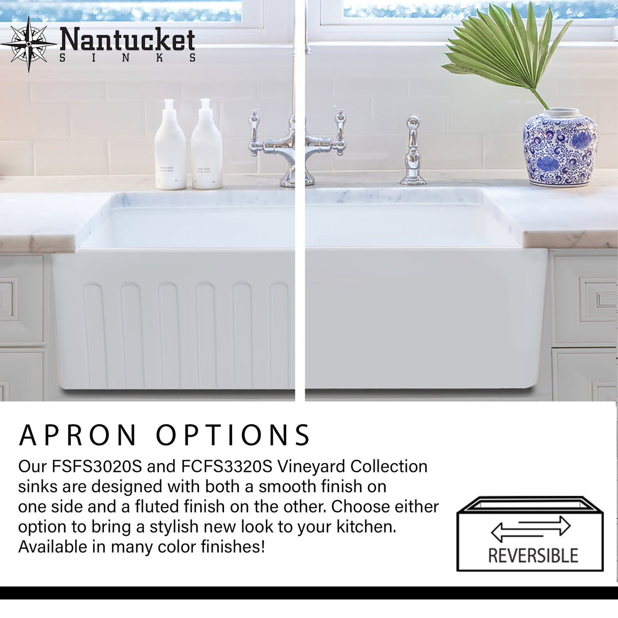 Nantucket Sinks 30-Inch Farmhouse Fireclay Sink with Concrete Finish