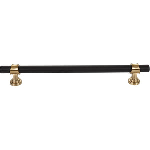 Top Knobs M2768 Bit Appliance Pull 12 Inch (c-c) - Flat Black and Honey Bronze