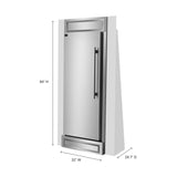 Forno Maderno 28-Inch Convertible Built-In Refrigerator/Freezer with 4-Inch Decorative Grill Trim, 13.6 cu.ft., Left Hinge in Stainless Steel (FFFFD1722-32LS)