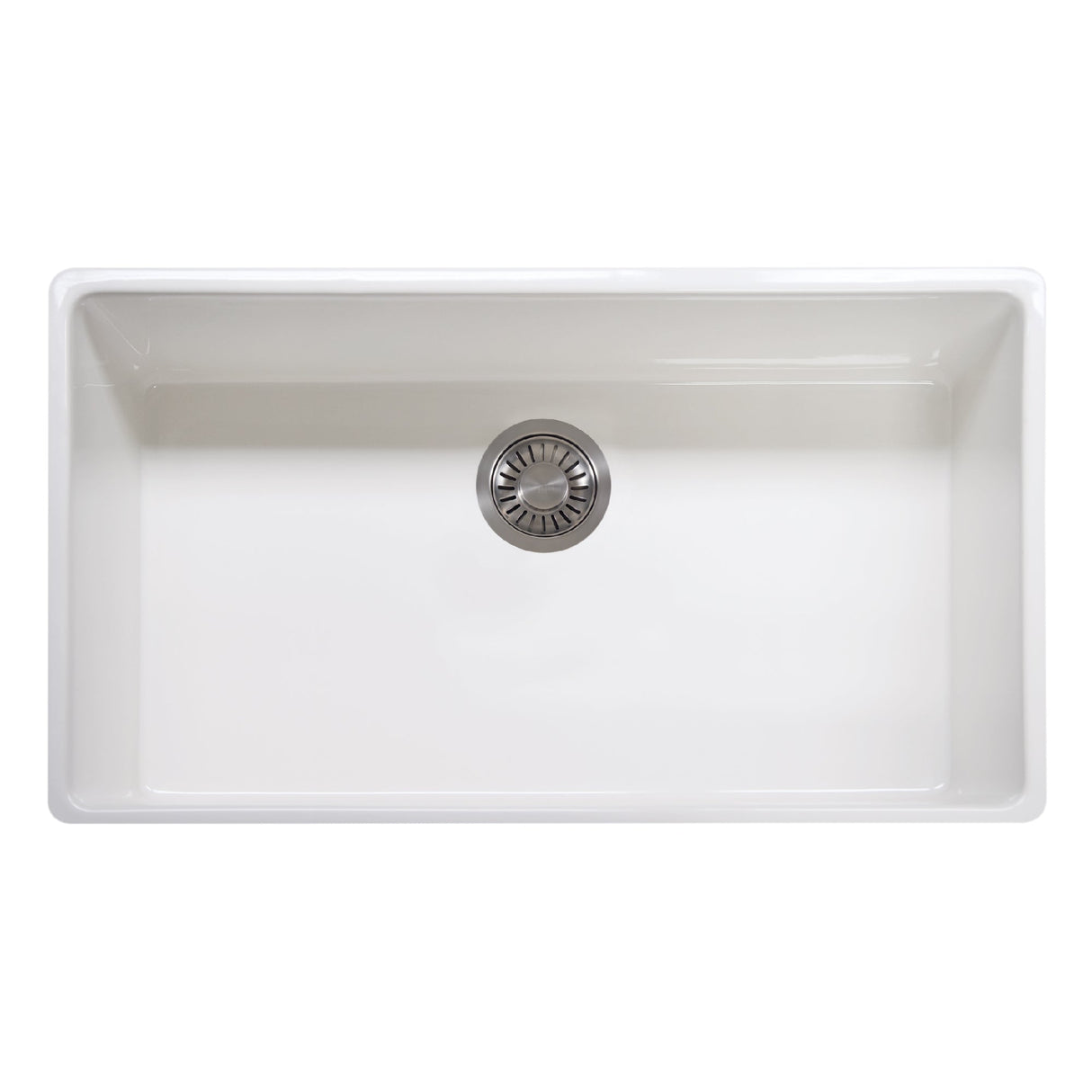 FRANKE FHK710-36WH Farm House 36-in. x 20-in. White Apron Front Single Bowl Fireclay Kitchen Sink - FHK710-36WH In White
