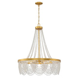 Fiona 4 Light Antique Gold Chandelier with Clear Beads FIO-A9104-GA-CL