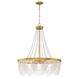 Fiona 4 Light Antique Gold Chandelier with Clear Beads FIO-A9104-GA-CL