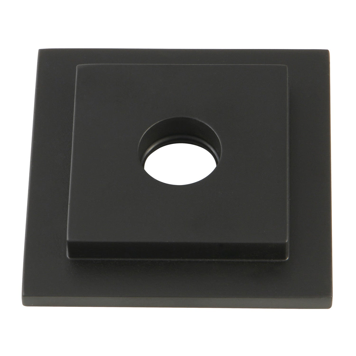 Claremont FLSQUARE0 Square Shower Arm Flange, Matte Black