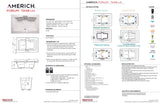 Americh FO7248TLA2-WH Forum 7248 Left Hand - Tub Only / Airbath 2 - White