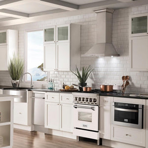ZLINE 24 in. 2.8 cu. ft. Legacy Dual Fuel Range with 4 Burner Gas Cooktop and Electric Convection Oven in Stainless Steel (RA24)
