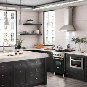 ZLINE 24 in. 2.8 cu. ft. Legacy Dual Fuel Range with 4 Burner Gas Cooktop and Electric Convection Oven in Stainless Steel (RA24)