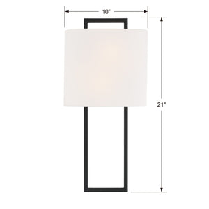 Fremont 2 Light Black Forged Sconce FRE-422-BF