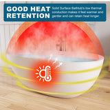 New England Home Goods COPACABANA - 59" White Seamless Oval Freestanding Deep Soaking Solid Surface Bathtub