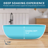 New England Home Goods Daytona 69" Freestanding Tub in Sepia - Stone Resin Solid Surface