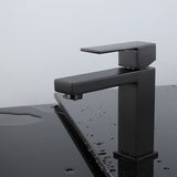 Artos Edge Single Hole Bathroom Faucet Matte Black – Lifestyle