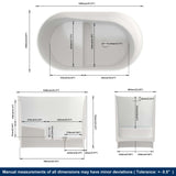New England Home Goods 39" Japanese Soaking Tub Solid Surface Freestanding Bathtub for Small Bathrooms