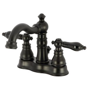 Duchess FSC1600AKL Two-Handle 3-Hole Deck Mount 4" Centerset Bathroom Faucet with Pop-Up Drain, Matte Black