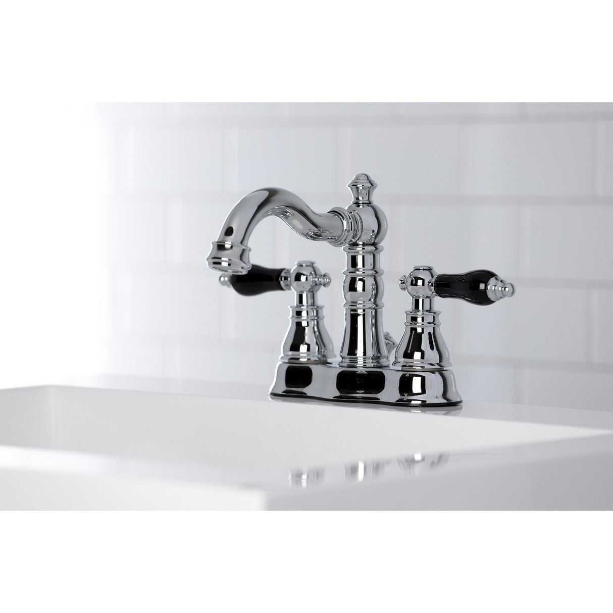 Duchess FSC1601AKL Two-Handle 3-Hole Deck Mount 4" Centerset Bathroom Faucet with Pop-Up Drain, Polished Chrome