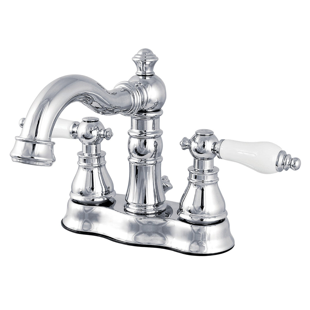 American Patriot FSC1601APL Two-Handle 3-Hole Deck Mount 4" Centerset Bathroom Faucet with Pop-Up Drain, Polished Chrome