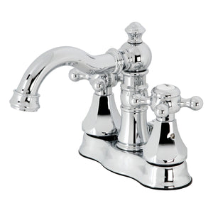 Metropolitan FSC1601BX Two-Handle 3-Hole Deck Mount 4" Centerset Bathroom Faucet with Pop-Up Drain, Polished Chrome