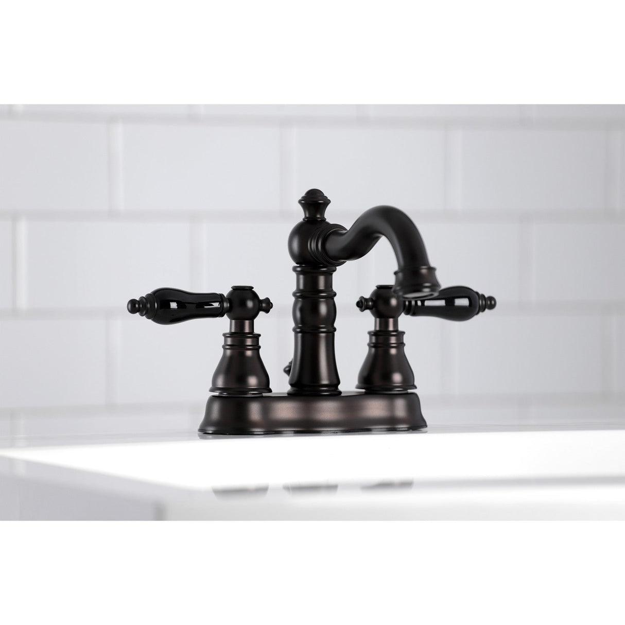 Duchess FSC1605AKL Two-Handle 3-Hole Deck Mount 4" Centerset Bathroom Faucet with Pop-Up Drain, Oil Rubbed Bronze