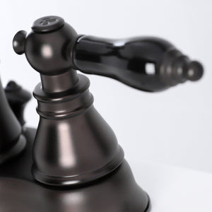 Duchess FSC1605AKL Two-Handle 3-Hole Deck Mount 4" Centerset Bathroom Faucet with Pop-Up Drain, Oil Rubbed Bronze