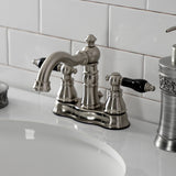 Duchess FSC1608AKL Two-Handle 3-Hole Deck Mount 4" Centerset Bathroom Faucet with Pop-Up Drain, Brushed Nickel