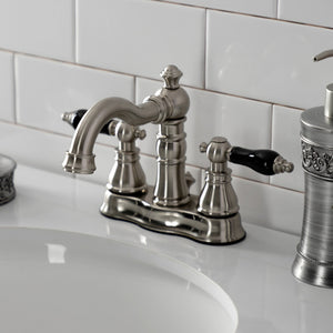 Duchess FSC1608AKL Two-Handle 3-Hole Deck Mount 4" Centerset Bathroom Faucet with Pop-Up Drain, Brushed Nickel