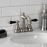 Duchess FSC1608AKL Two-Handle 3-Hole Deck Mount 4" Centerset Bathroom Faucet with Pop-Up Drain, Brushed Nickel