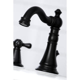 American Classic FSC1970AAX Two-Handle 3-Hole Deck Mount Widespread Bathroom Faucet with Brass Pop-Up, Matte Black