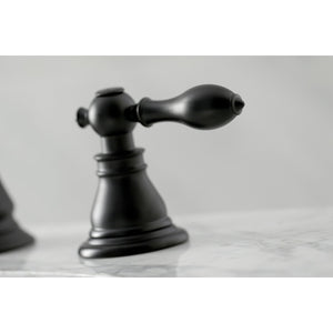 American Classic FSC1970ACL Two-Handle 3-Hole Deck Mount Widespread Bathroom Faucet with Brass Pop-Up, Matte Black